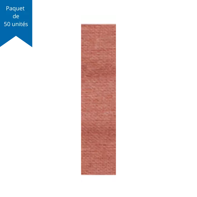 Pansements / Bandages adhésifs stériles en tissu – Bande standard 2,2 cm x 7,5 cm – Paquet de 50 unités