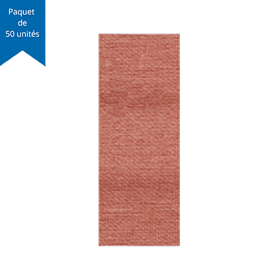 Pansements / Bandages adhésifs stériles en tissu – Petite bande 2 cm x 3,75 cm (3/4" x 1-1/2") – Paquet de 50 unités