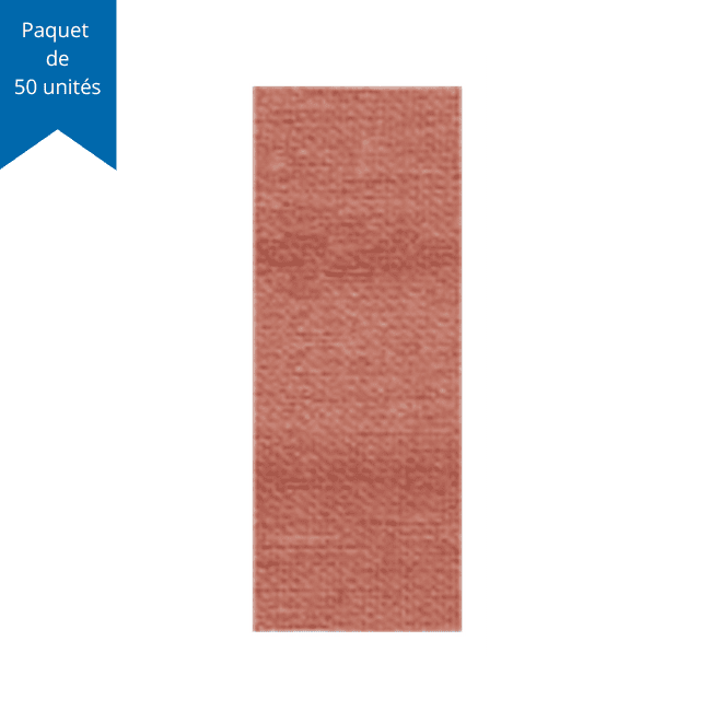 Pansements / Bandages adhésifs stériles en tissu – Petite bande 2 cm x 3,75 cm (3/4" x 1-1/2") – Paquet de 50 unités Pansements / Bandages adhésifs stériles en tissu – Petite bande 2 cm x 3,75 cm (3/4" x 1-1/2") – Paquet de 50 unités