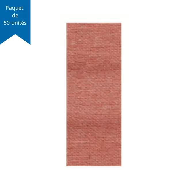 Pansements / Bandages adhésifs stériles en tissu – Petite bande 2 cm x 3,75 cm (3/4" x 1-1/2") – Paquet de 50 unités