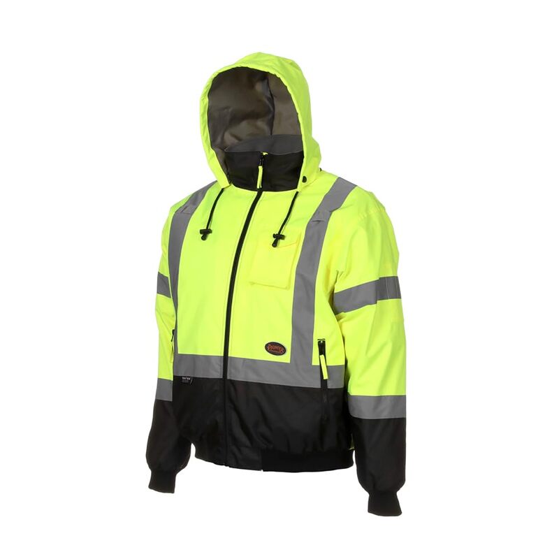 PIONEER Hi Vis Safety Bomber for Men - Waterproof Reflective ANSI Class 3 Winter Jacket