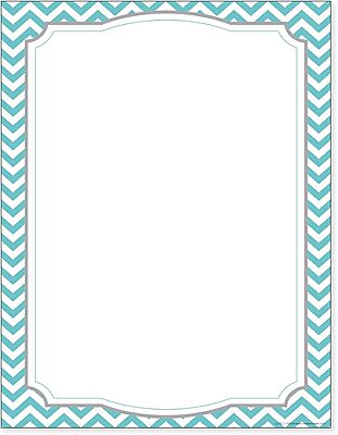 Barker Creek Turquoise Chevron Computer Paper, 8-1/2 x 11 Inches, 50 Sheets