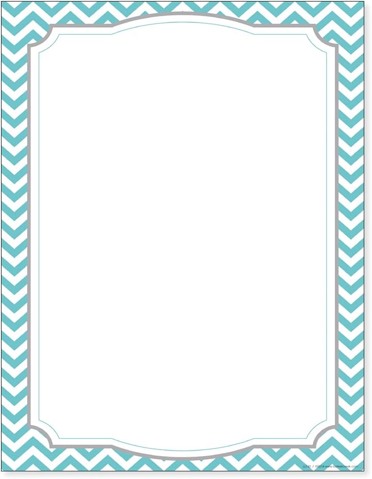 Barker Creek Turquoise Chevron Computer Paper, 8-1/2 x 11 Inches, 50 Sheets