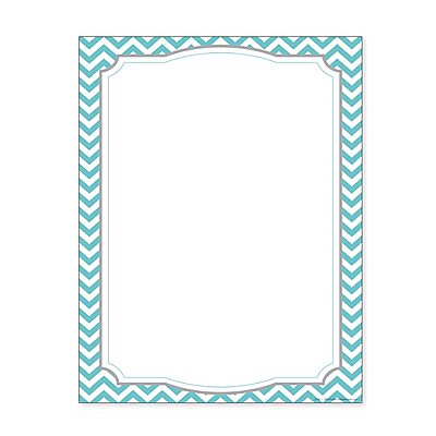 Barker Creek Turquoise Chevron Computer Paper, 8-1/2 x 11 Inches, 50 Sheets