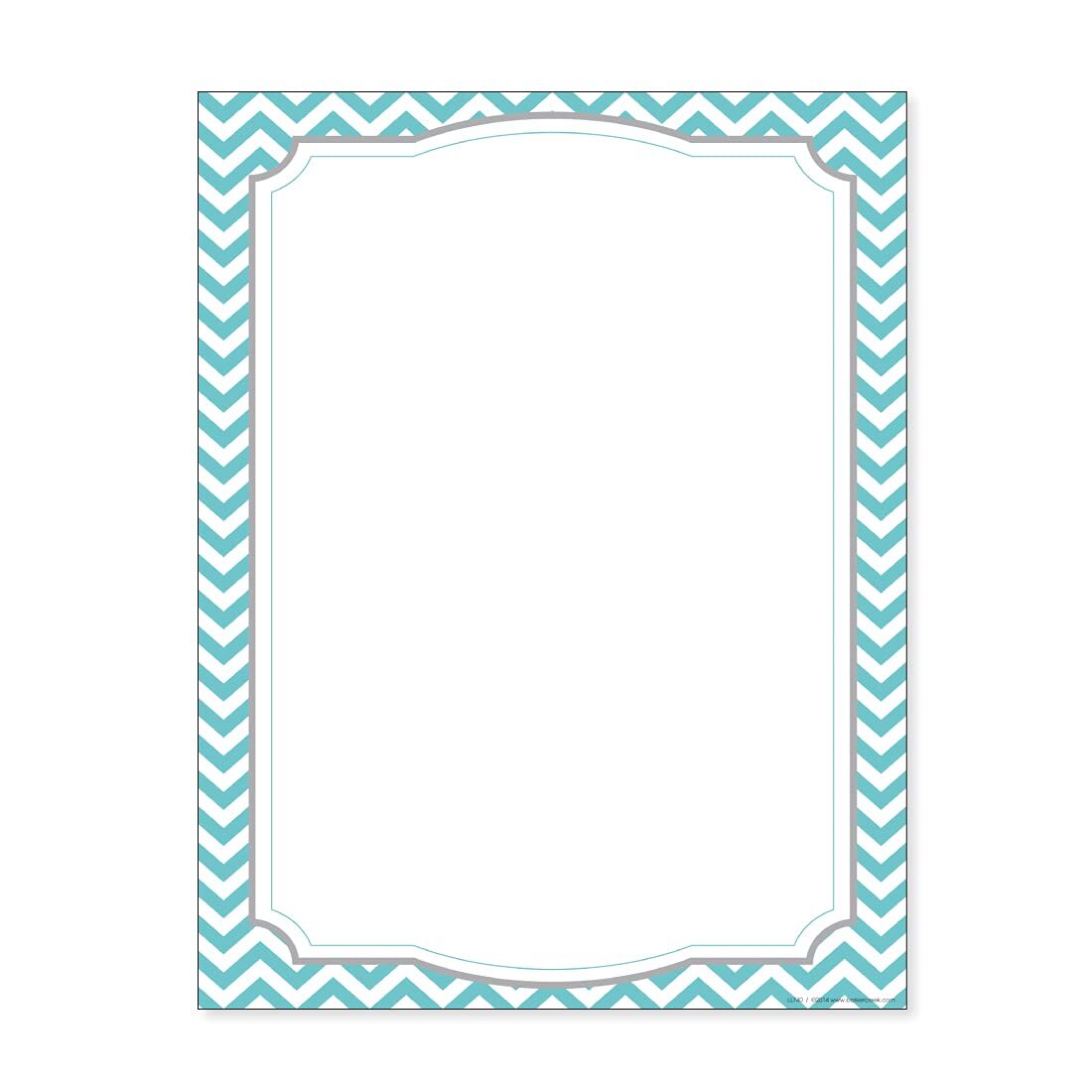 Barker Creek Turquoise Chevron Computer Paper, 8-1/2 x 11 Inches, 50 Sheets