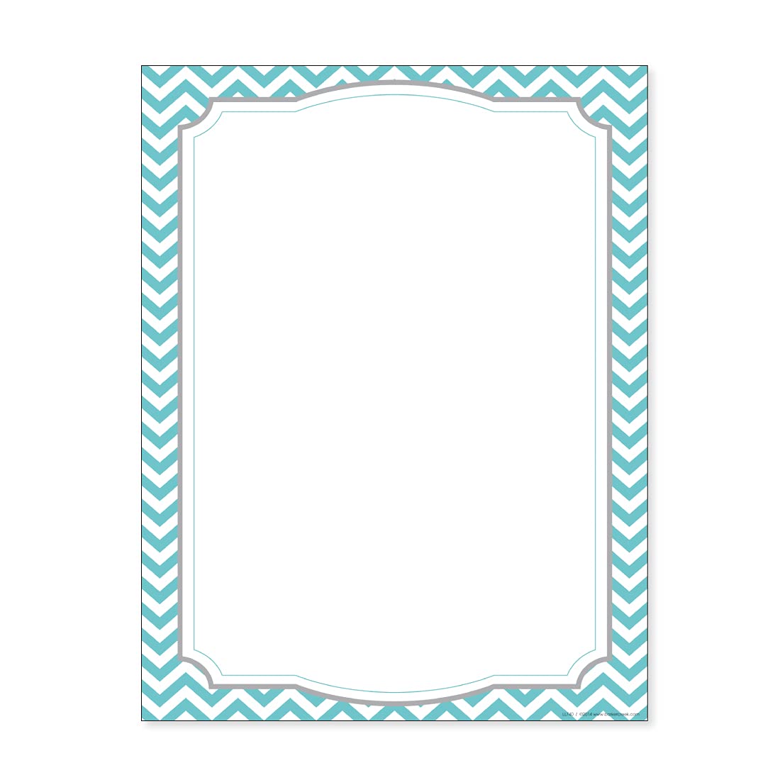 Barker Creek Turquoise Chevron Computer Paper, 8-1/2 x 11 Inches, 50 Sheets