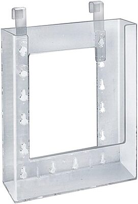 Azar Displays 252341 6.25" W x 1.25" D x 7.875" H Bi-Fold Hanging Brochure Holder (10 Pack)