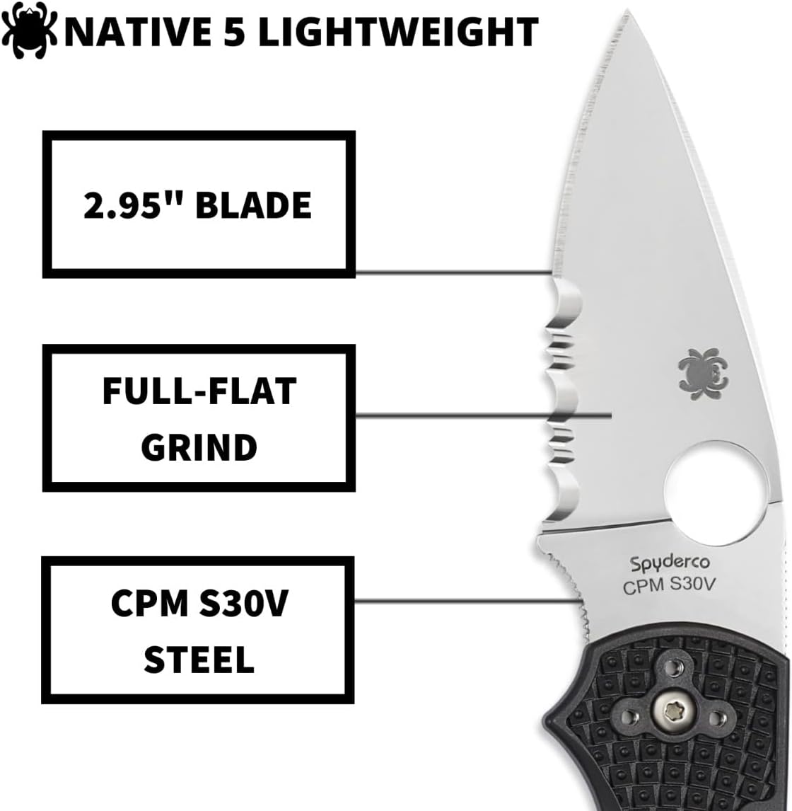 Spyderco Native 5 Folding Knife with 2.95" Blade