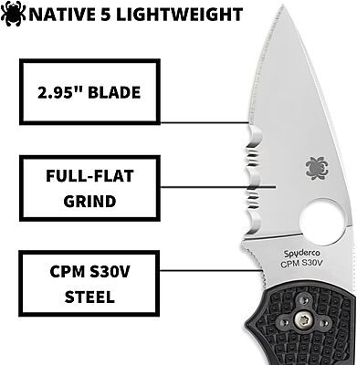Spyderco Native 5 Folding Knife with 2.95" Blade