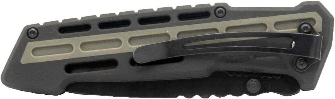 Smith & Wesson M&P AR Overmold 8.2in High Carbon S.S. Folding Knife with 3.5in Serrated Tanto Blade and Rubber Handle