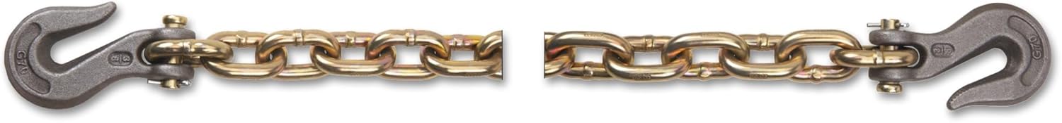 Peerless Grade 70 Transport Chains, 3/8 in, 6,600 lb Limit, Yellow Dichromate