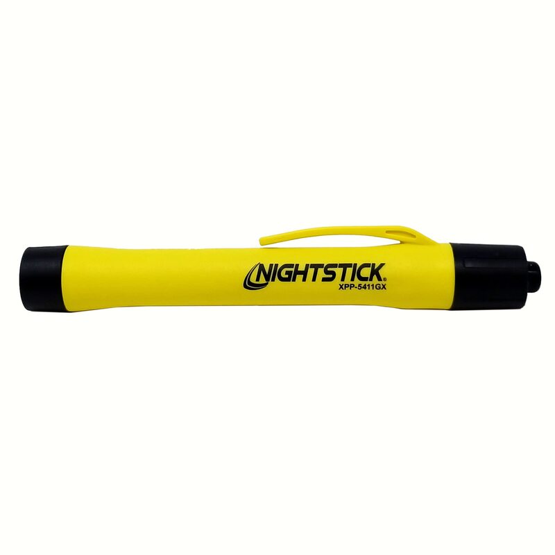 Nightstick XPP-5411GX Intrinsically Safe Penlight w/Helmet Mount - 2 AAA - Green - UL913