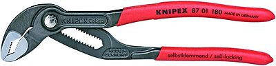 KNIPEX Tools - 2 Piece Cobra Pliers Set (87 01 180 & 87 01 250) (003120V01US), Red