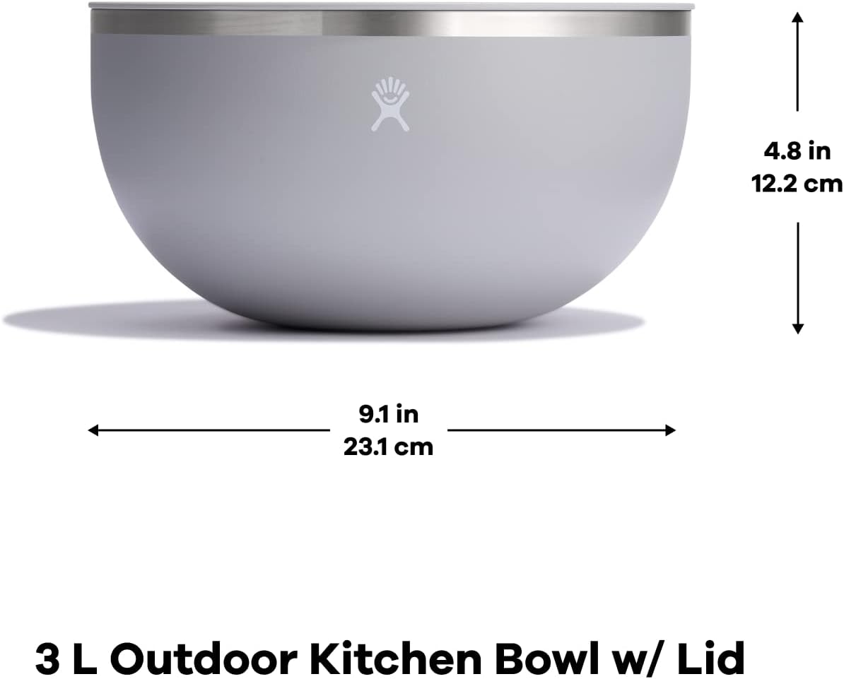 Hydro Flask Outdoor Kitchen Stainless Steel Serving Bowl with Press-in Lid