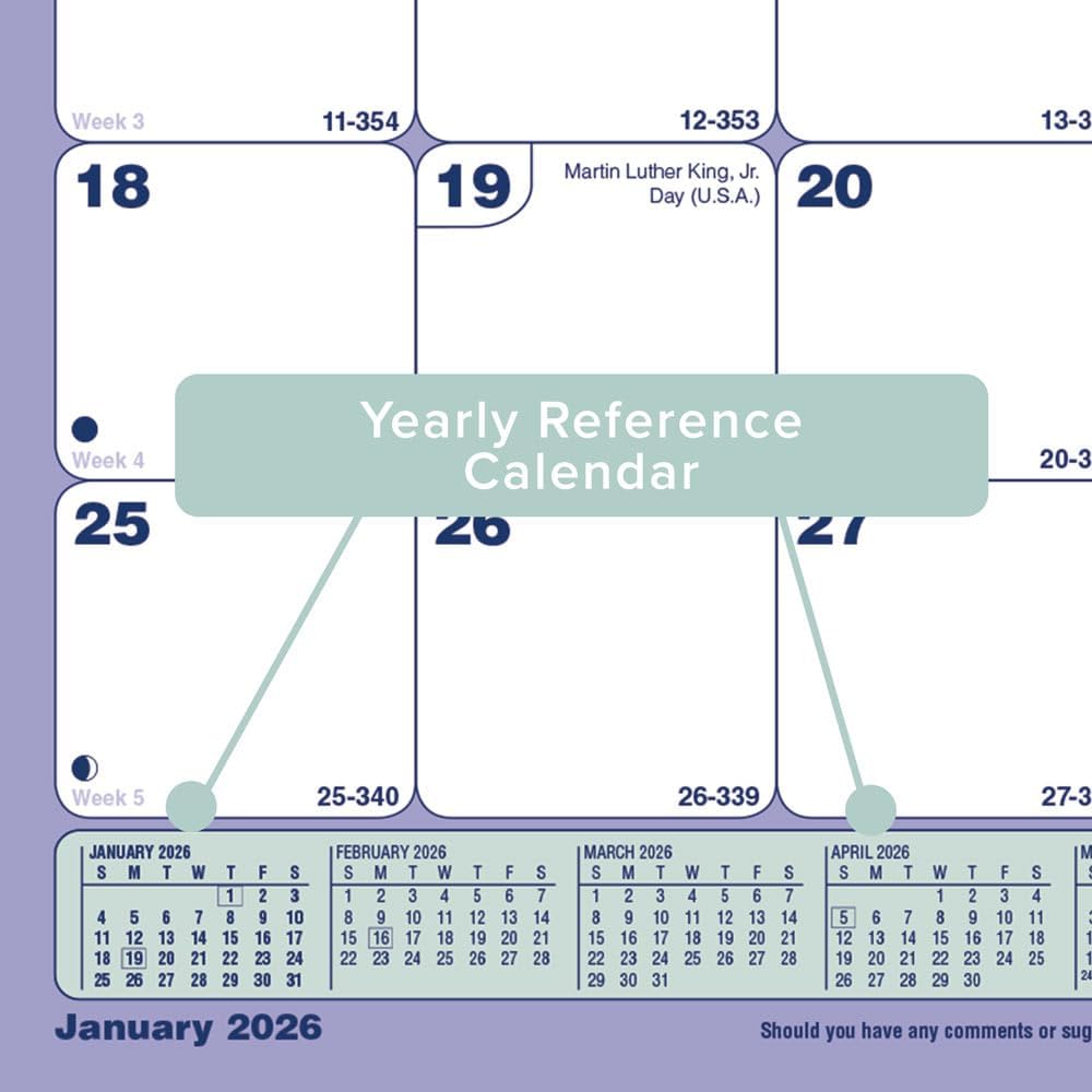 Brownline® 2026 Monthly Desk Pad Calendar, 12 Months, January to December, Three-Hole Punched, 11" x 8.5" (C181721-26)