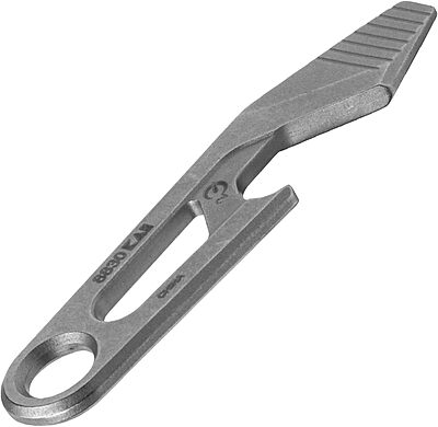 Kershaw Recap Keychain Bottle Opener, Gray Multi Tool with Bottle Opener, Pry Bar, and Flathead Screwdriver Tip, Fits Key Ring, Size of a House Key