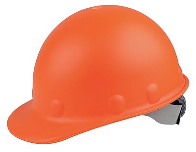 Fibre-Metal by Honeywell P2HNRW03A000 Super Eight Fiber Glass High Heat Ratchet Cap Style Hard Hat, Orange