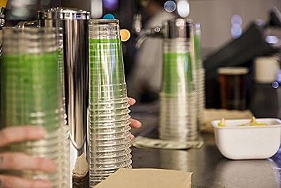 Planet+ 100% Compostable PLA Lids for 9/12/16/20/24-Ounce Clear Cold Cups, Flat Style, 1000-Count Case