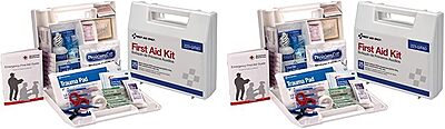 First Aid Only 223-U 25 Person Bulk First Aid Kit, 106-Piece Kit, White (Pack of 2) 2.5" x 8.4" x 9" (Pack of 2) First Aid Kit