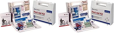 First Aid Only 223-U 25 Person Bulk First Aid Kit, 106-Piece Kit, White (Pack of 2) 2.5" x 8.4" x 9" (Pack of 2) First Aid Kit