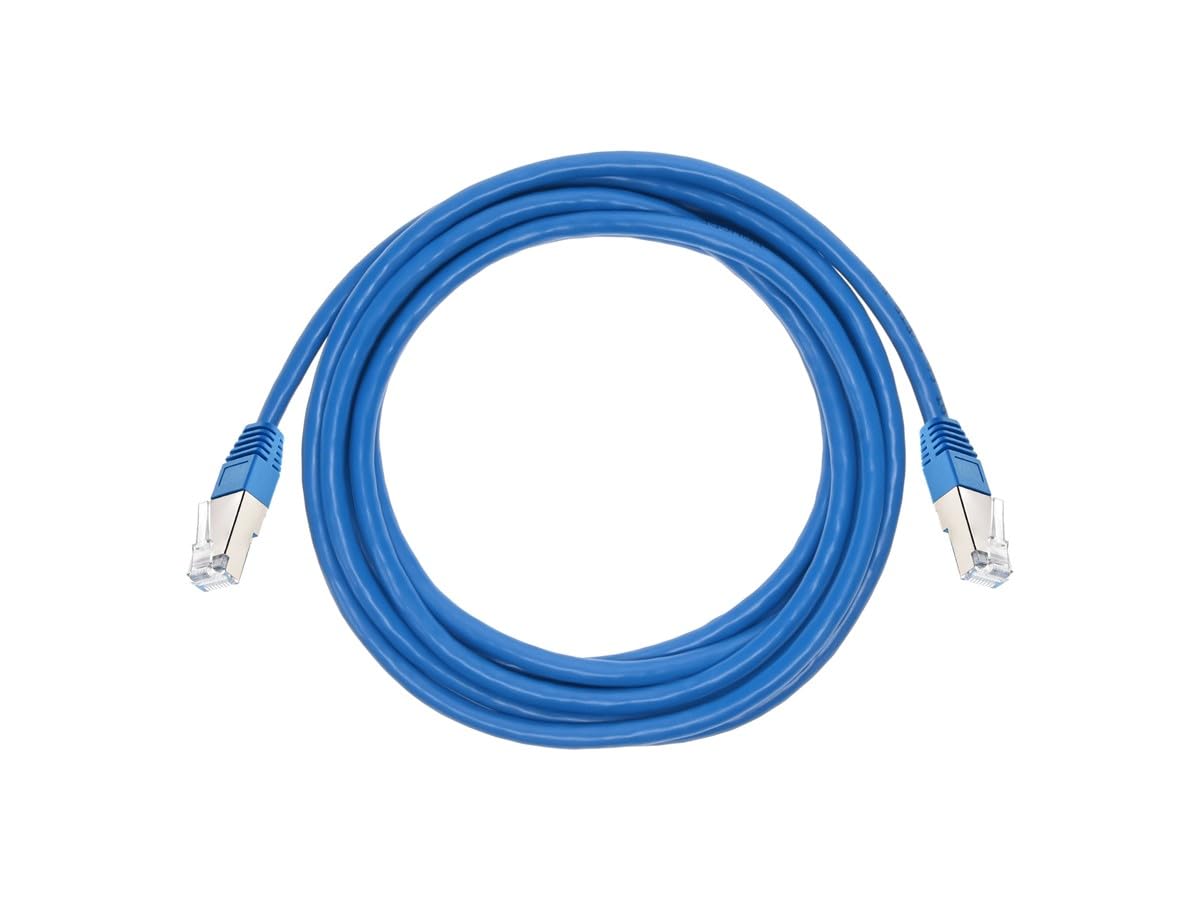 Monoprice Cat6A Blue Double-Shielded (S/FTP) 26AWG Pure Bare Copper Molded RJ45 Patch Cable