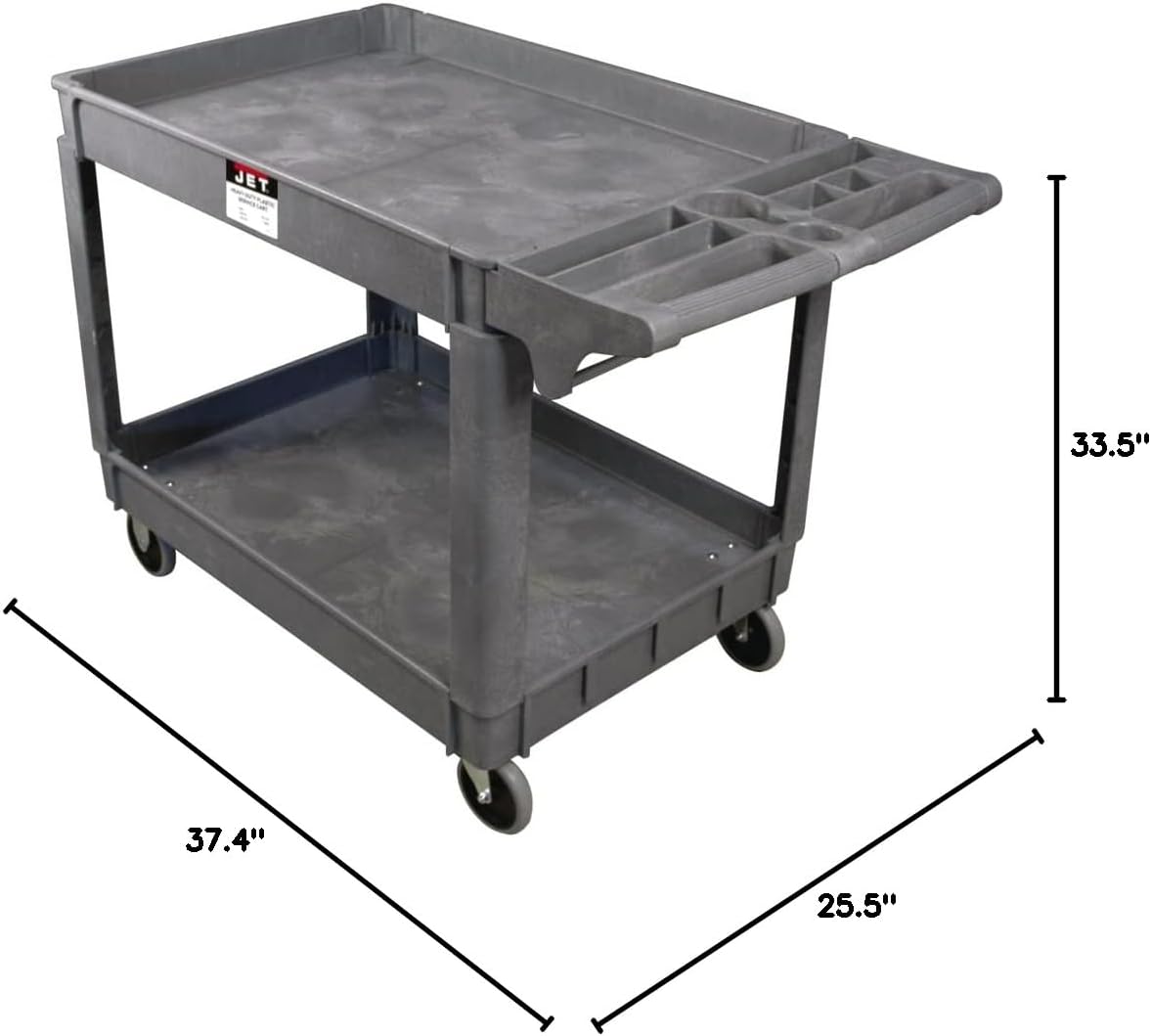 JET 37" x 25" Utility Service Cart, 500 Lbs. Capacity (Model PUC-3725)