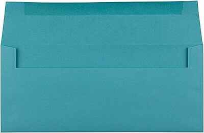 JAM Paper Blue Booklet Invitation Envelopes, Recycled, Gummed Seal