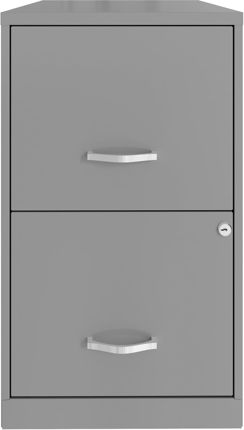 Realspace SOHO Smart 18inD Vertical 2-Drawer File Cabinet, Silver