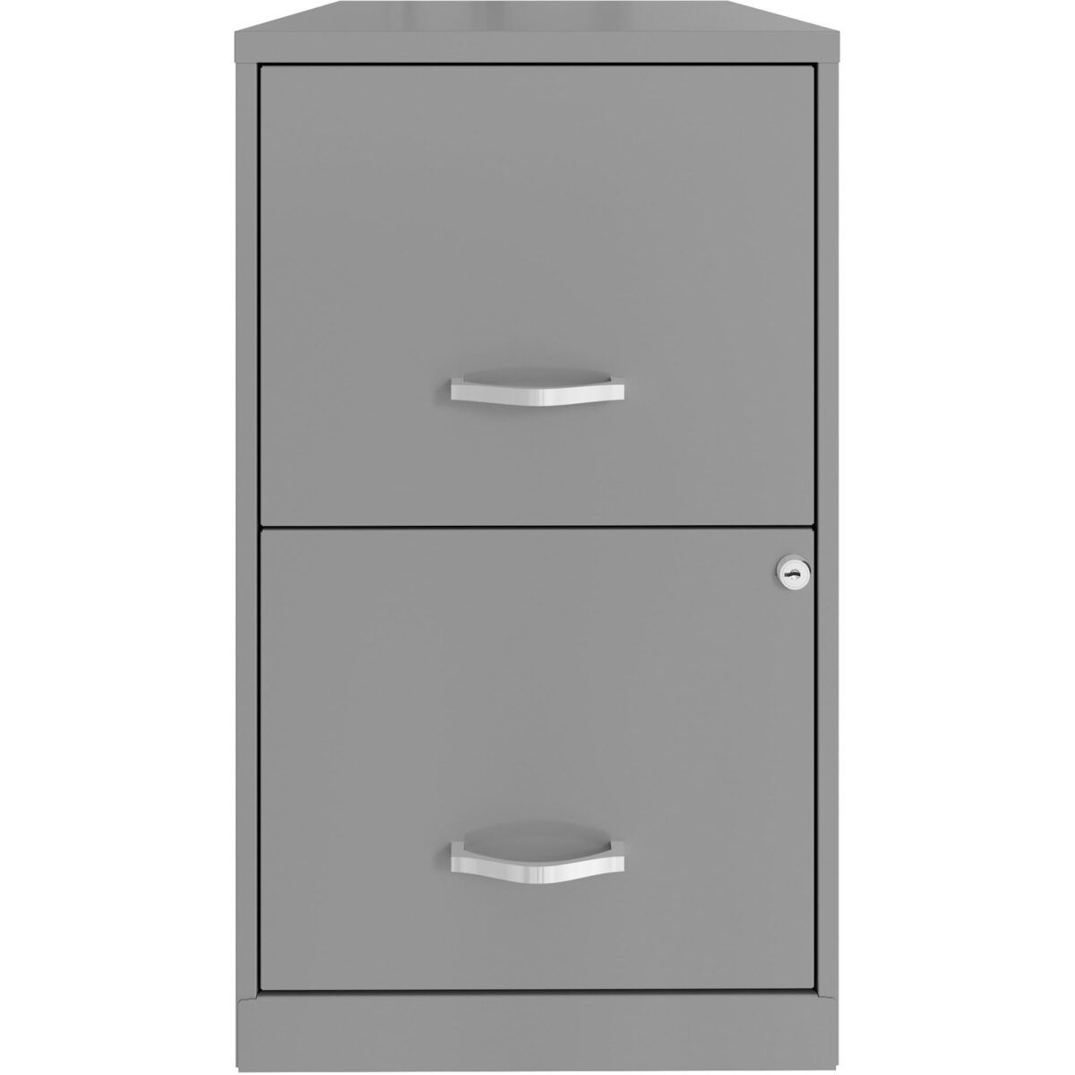 Realspace SOHO Smart 18inD Vertical 2-Drawer File Cabinet, Silver