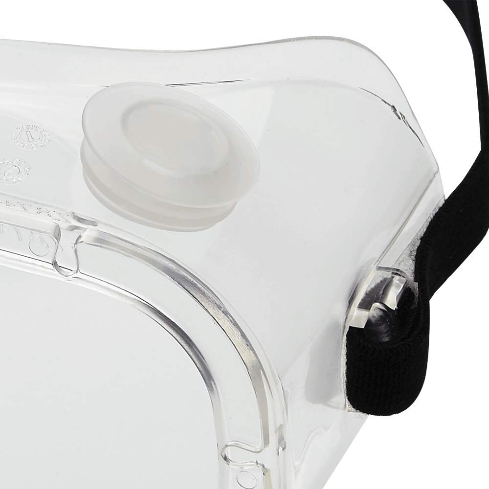 Sellstrom Flexible, Soft, Indirect Vent, Protective Safety Goggle, Clear Body, Uncoated, Clear Lens, Black Adjustable Strap