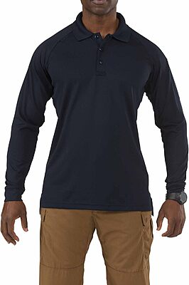 5.11 Tactical Men's Performance Long Sleeve Work Polo, 100% Polyester, Style 72049/72049T