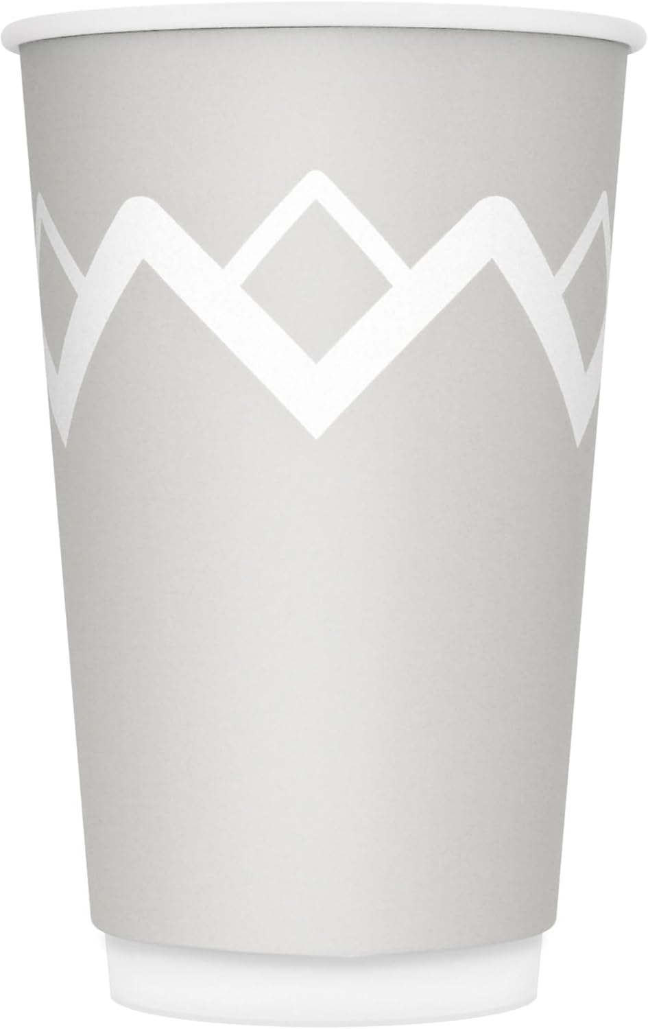 Highmark Insulated Hot Cups, 16 Oz, 42% Recycled, Gray/White, Pack Of 50