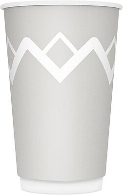 Highmark Insulated Hot Cups, 16 Oz, 42% Recycled, Gray/White, Pack Of 50