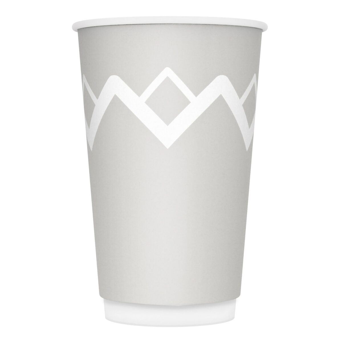 Highmark Insulated Hot Cups, 16 Oz, 42% Recycled, Gray/White, Pack Of 50