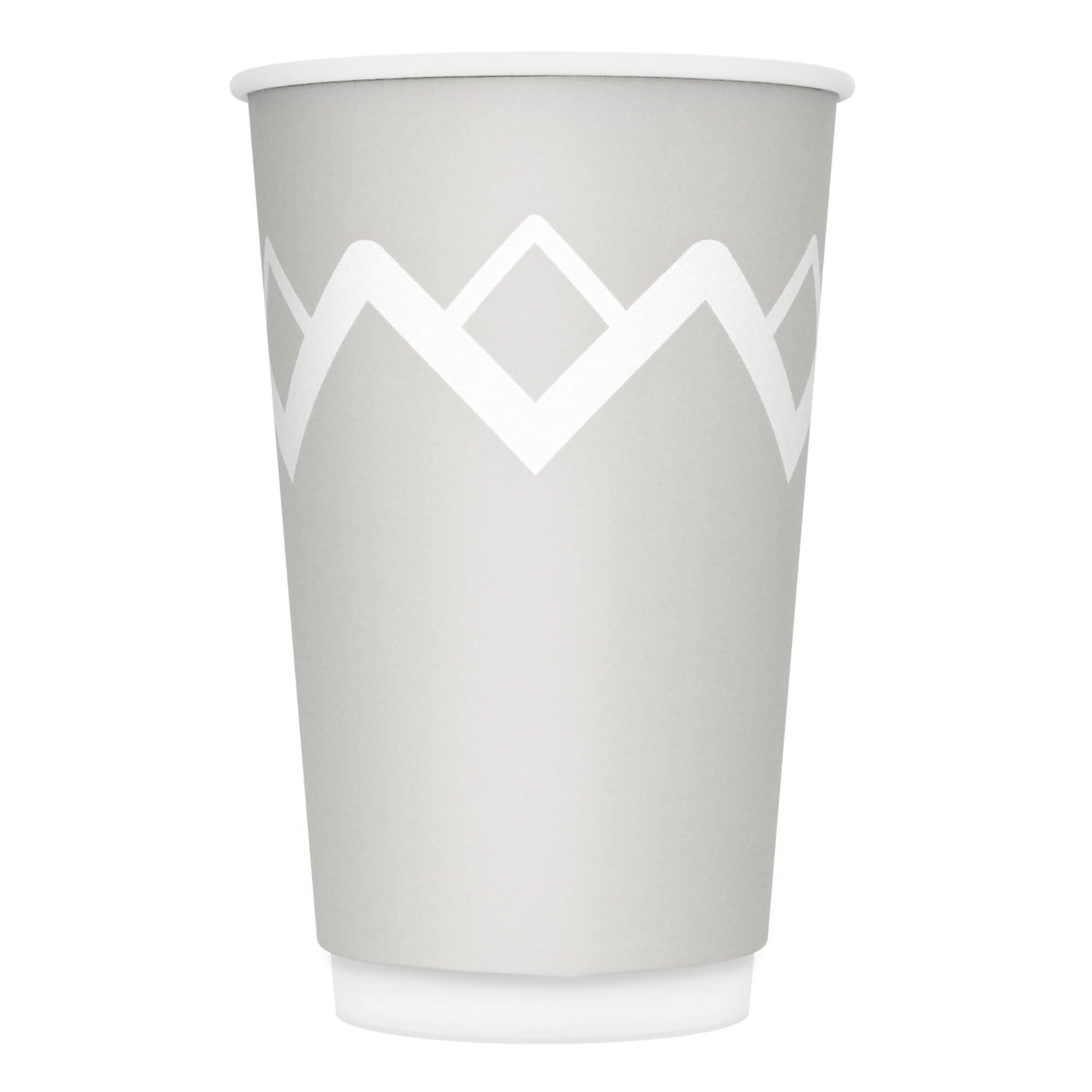 Highmark Insulated Hot Cups, 16 Oz, 42% Recycled, Gray/White, Pack Of 50