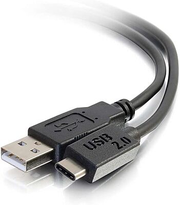 C2G USB Cable, USB 2.0 Cable, USB C to A Cable, Black, 3 Feet (0.91 Meters), Cables to Go 28870