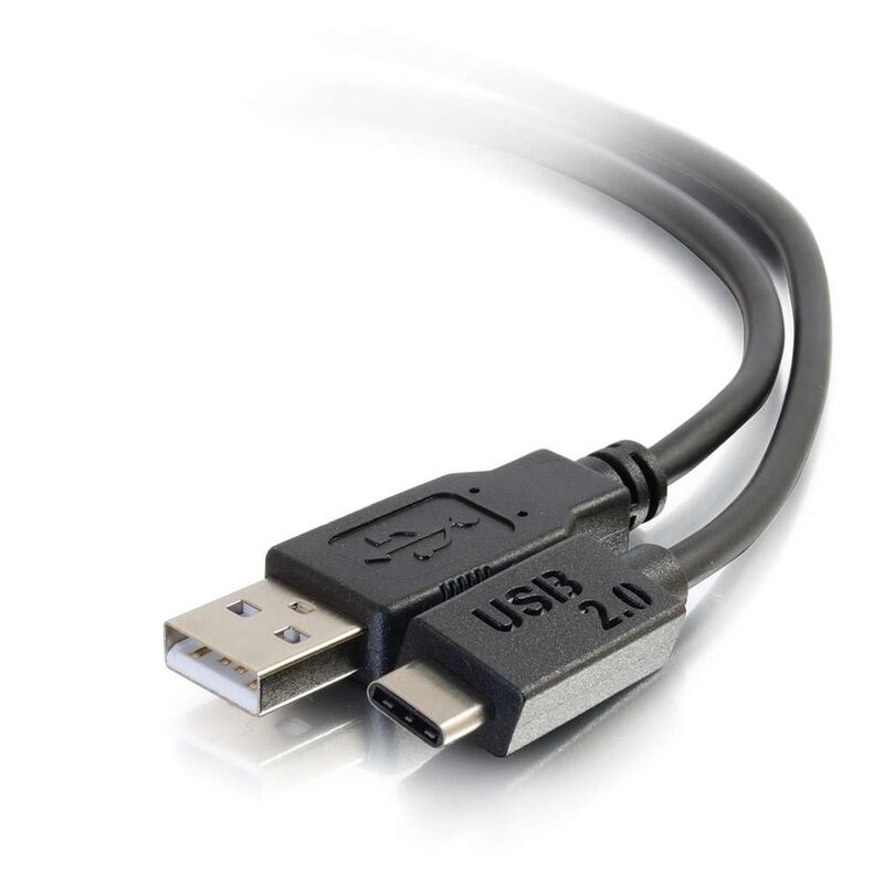 C2G USB Cable, USB 2.0 Cable, USB C to A Cable, Black, 3 Feet (0.91 Meters), Cables to Go 28870