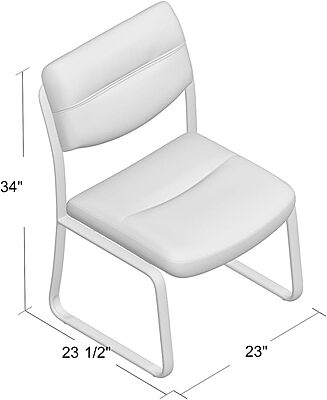 Boss Office Products LeatherPlus Bonded Leather Guest Chair, Black