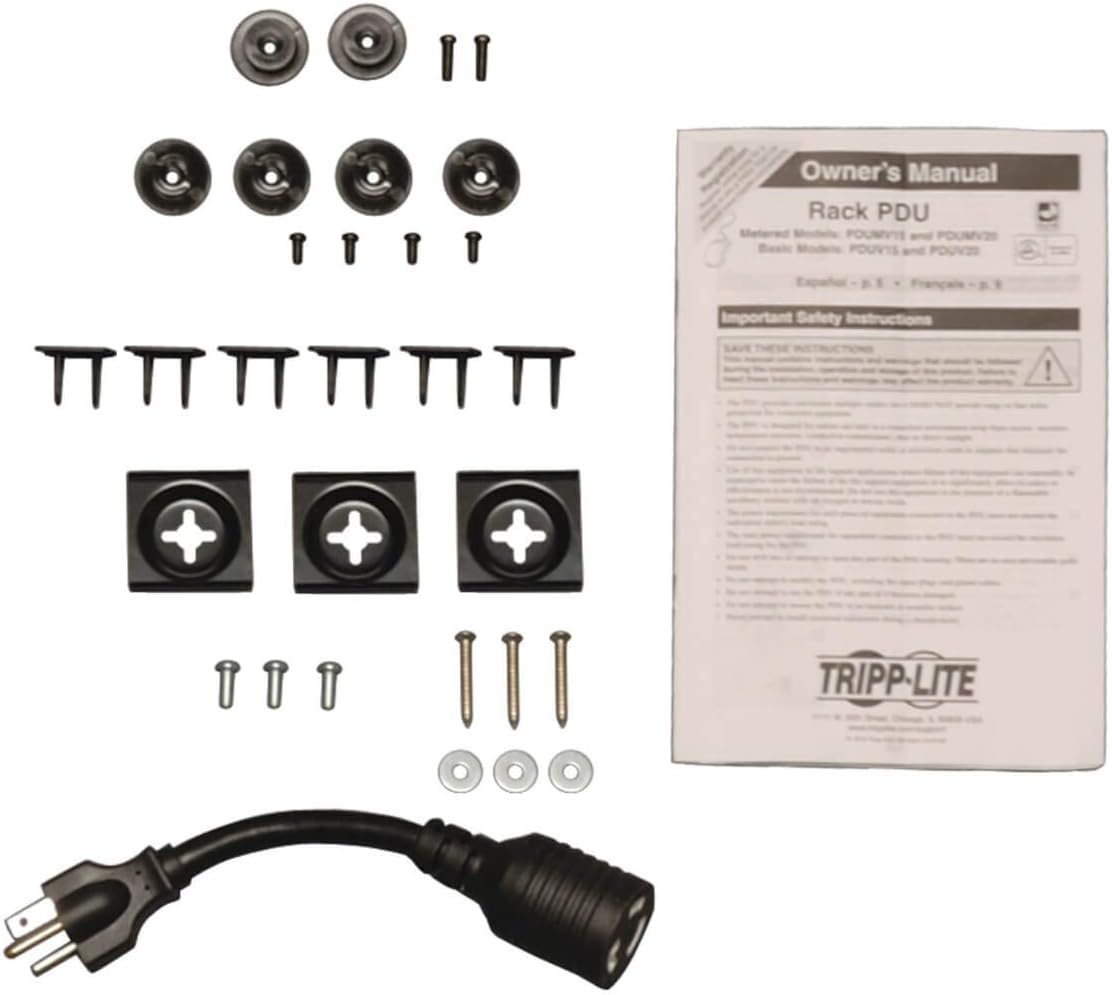 Tripp Lite PDU Basic 28 5-15/20R L5-20P 5-20P Adapter 1.9kW 15ft Cord 60in (PDUV20-60)