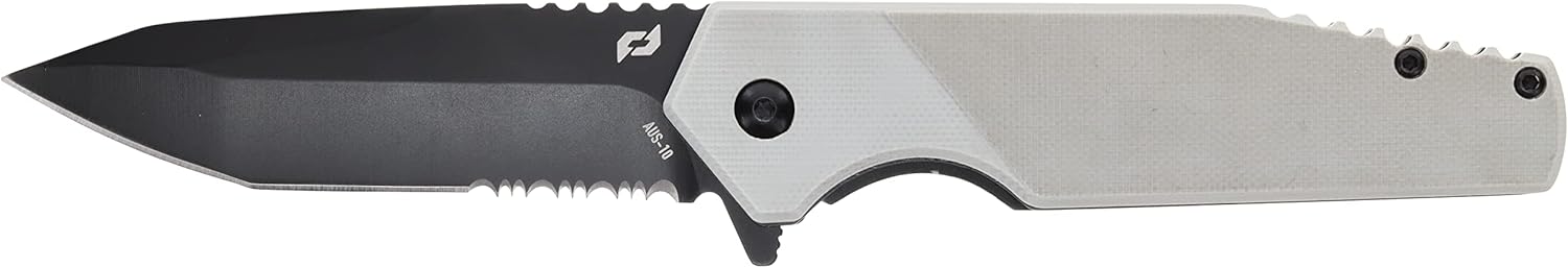 Schrade Delta Class Shudder Folder 8in with 3.5in AUS-10 Steel Blade and Aluminum Handle for EDC