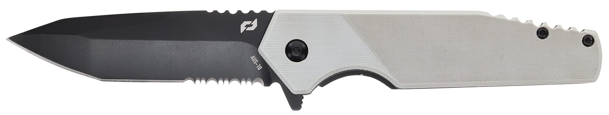 Schrade Delta Class Shudder Folder 8in with 3.5in AUS-10 Steel Blade and Aluminum Handle for EDC
