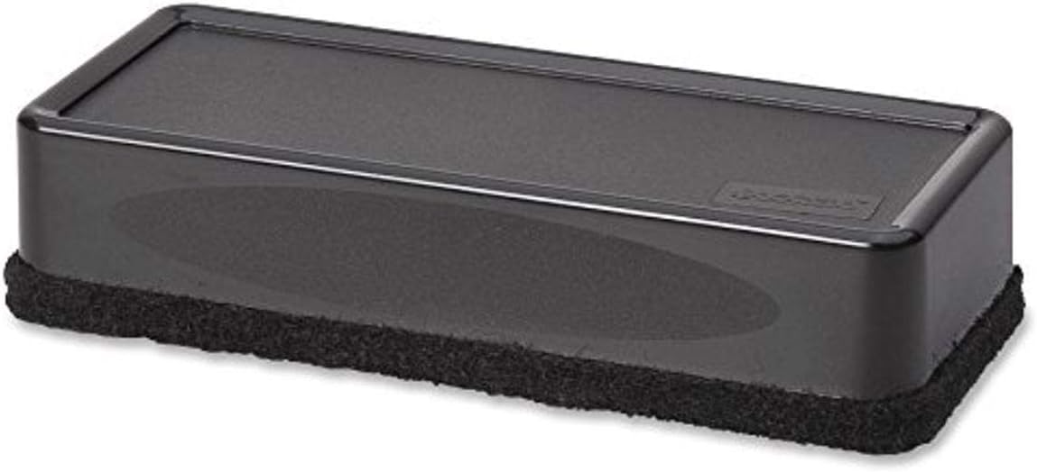 Lorell Dry-Erase Board Eraser, 2-3/16 by 5-3/16 by 1-5/16-Inch, Black