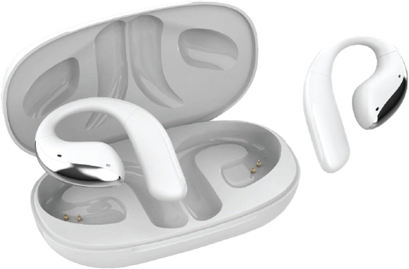 ADESSO Xtream T6 Open-Ear Bluetooth Earbuds with Touch Screen Charging Case