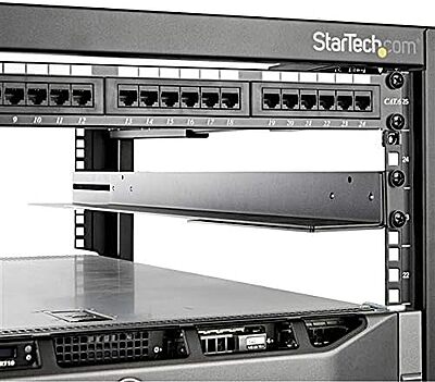 StarTech.com 1U 19 inch Server Rack Rails - 24-36 inch Adjustable Depth - Universal 4 Post Rack Mount Rails - Network Equipment/Server/UPS Mounting Rail Kit HPE ProLiant Dell PowerEdge (UNIRAILS1UB)