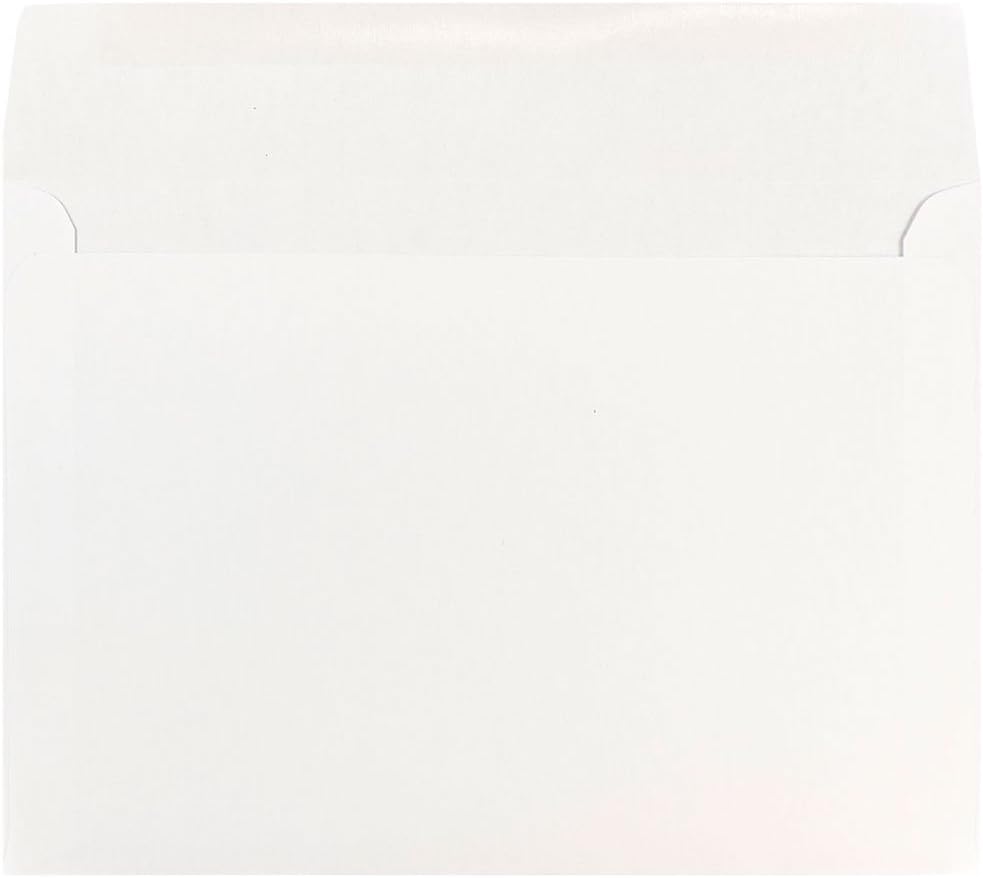 JAM PAPER Booklet Envelopes With Gummed Closure - White