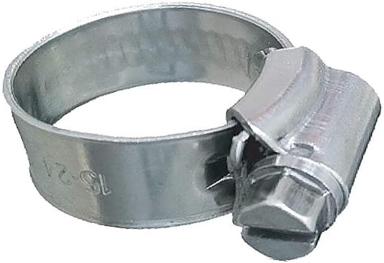 Trident Marine 316 SS Non-Perforated Worm Gear Hose Clamp - 3/8" Band - (1-1/16" – 1-1/2") Clamping Range - 10-Pack