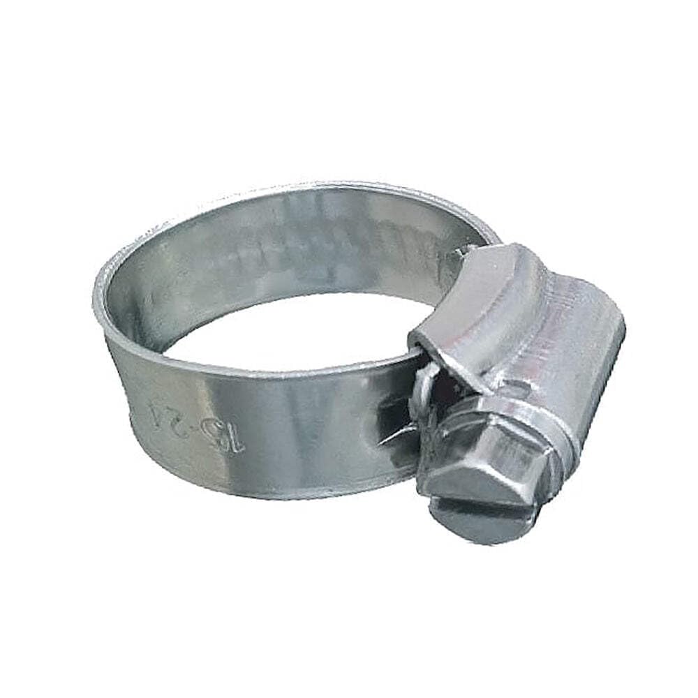 Trident Marine 316 SS Non-Perforated Worm Gear Hose Clamp - 3/8" Band - (1-1/16" – 1-1/2") Clamping Range - 10-Pack
