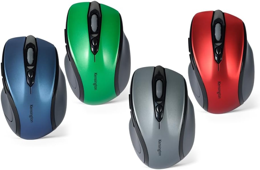 Kensington Pro Fit Mid-Size Wireless Mouse, Emerald Green, 2.4 GHz, Right-Handed