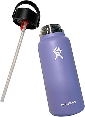 Hydro Flask Wide Mouth Flex Straw Cap Bottle - Insulated Stainless Steel