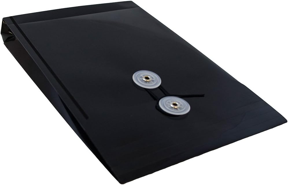 JAM PAPER Open-End Plastic Envelopes, Button & String